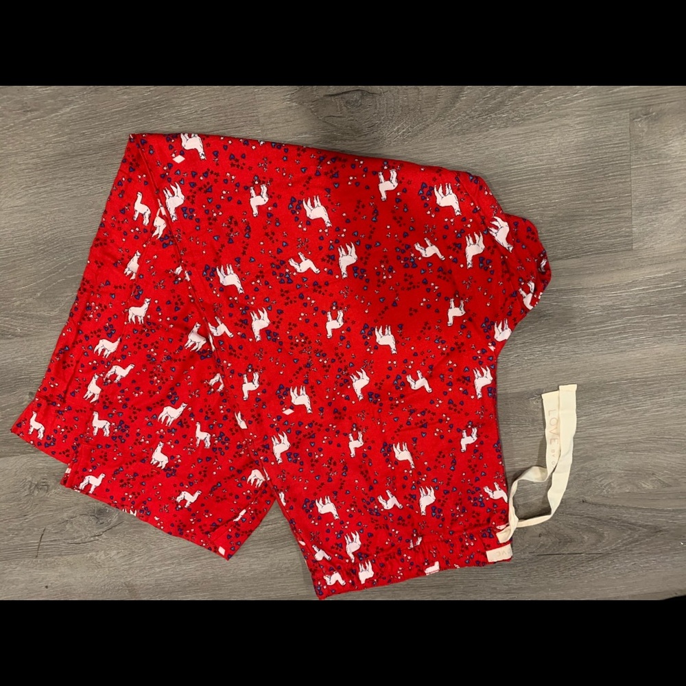 GAP Flannel Llama Pajama Pants